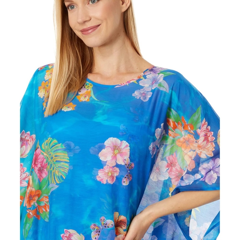 NWT JOHNNY WAS PLUS. 1X OPEN KEYHOLE MAXI KAFTAN … - image 2